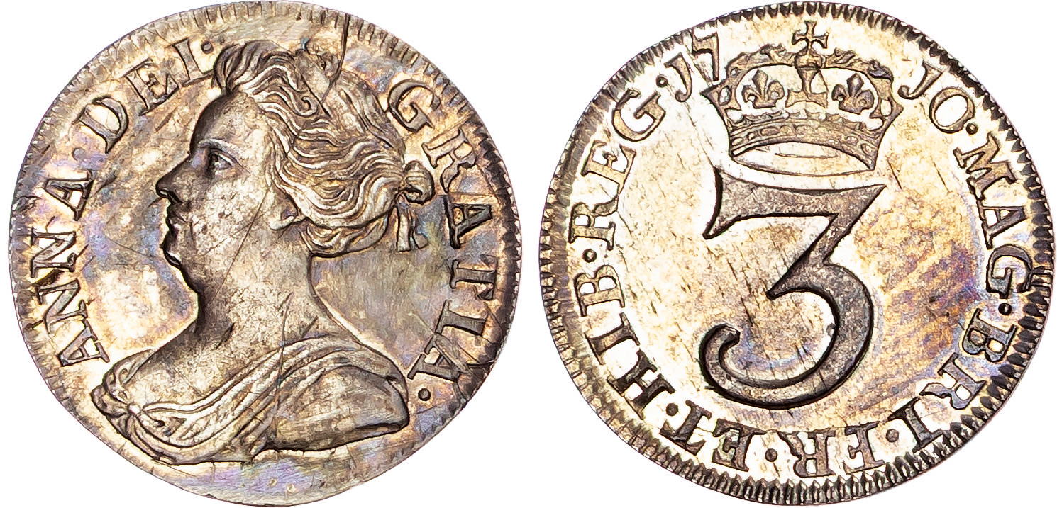 Anne (1702-1714), AR Maundy Set, 1710.