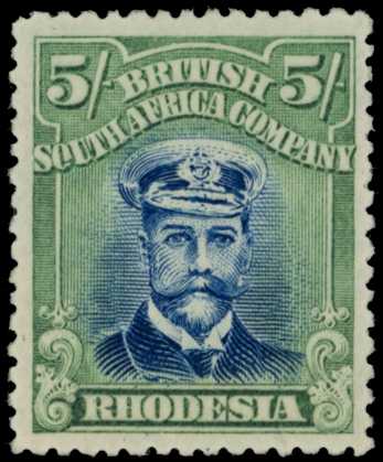 1922-4 5/- Head Die IIIB, perf 14, white...