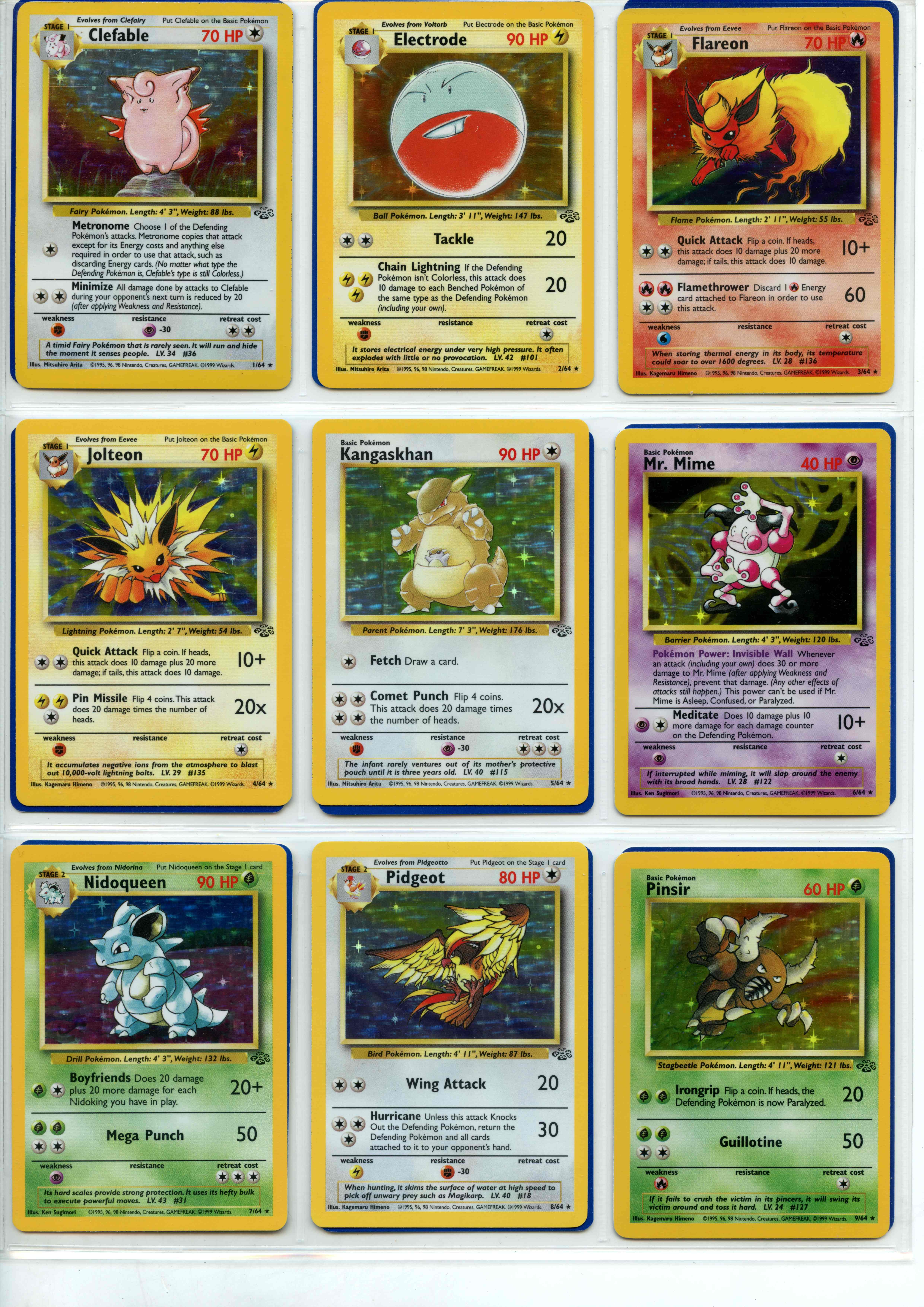 Pokémon TCG - Jungle Unlimited - Partially Complete Set 60/64