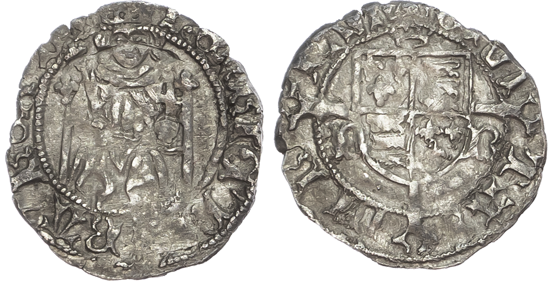 Henry VII (1485-1509), Penny, sovereign type, Durham mint, Bishop Fox. 