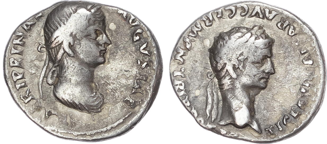 Claudius (AD 41-54) AR Denarius, Rome, AD 50-51, 3.16g.