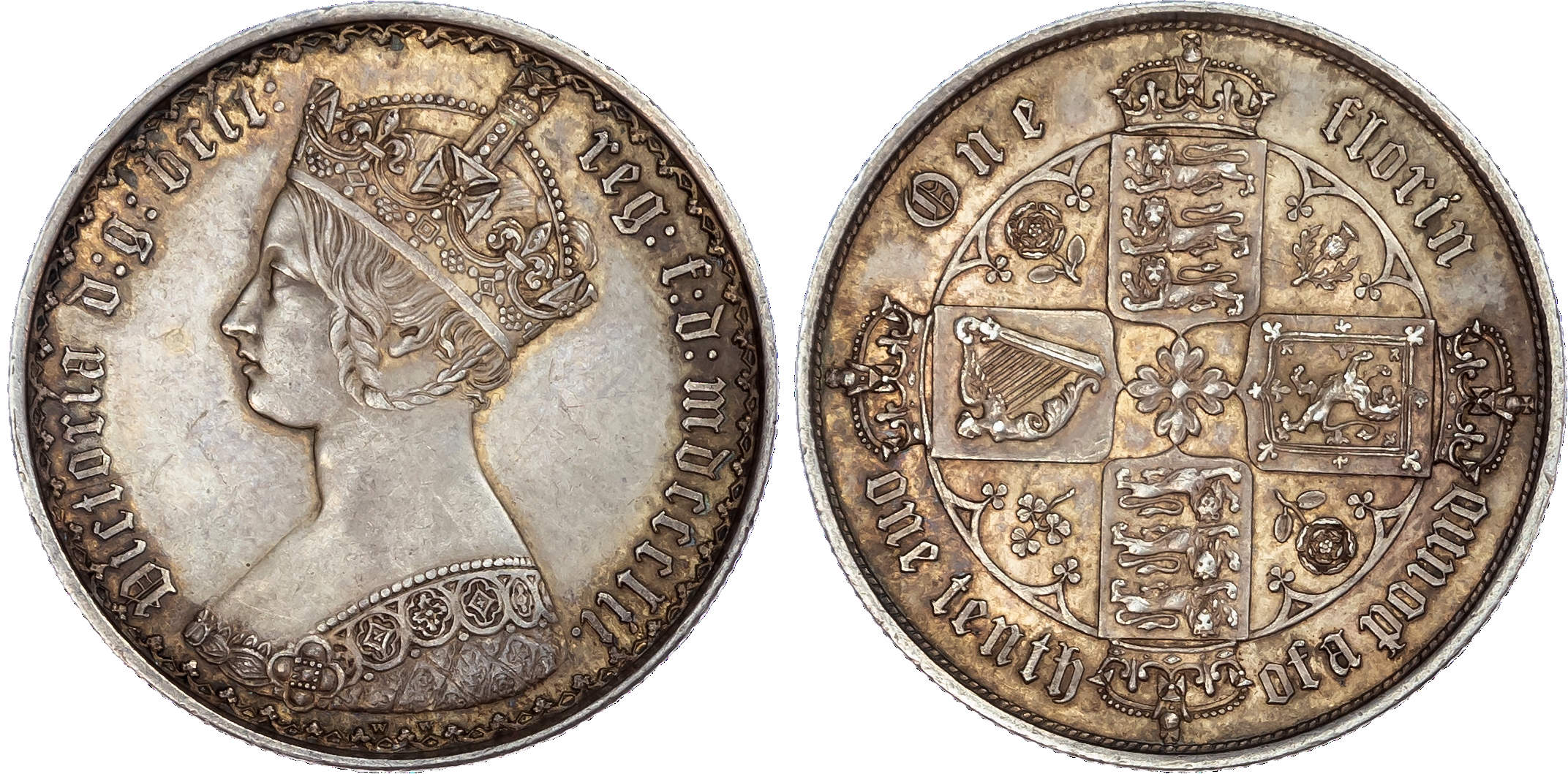 Victoria (1837-1901), Gothic Florin, 1852