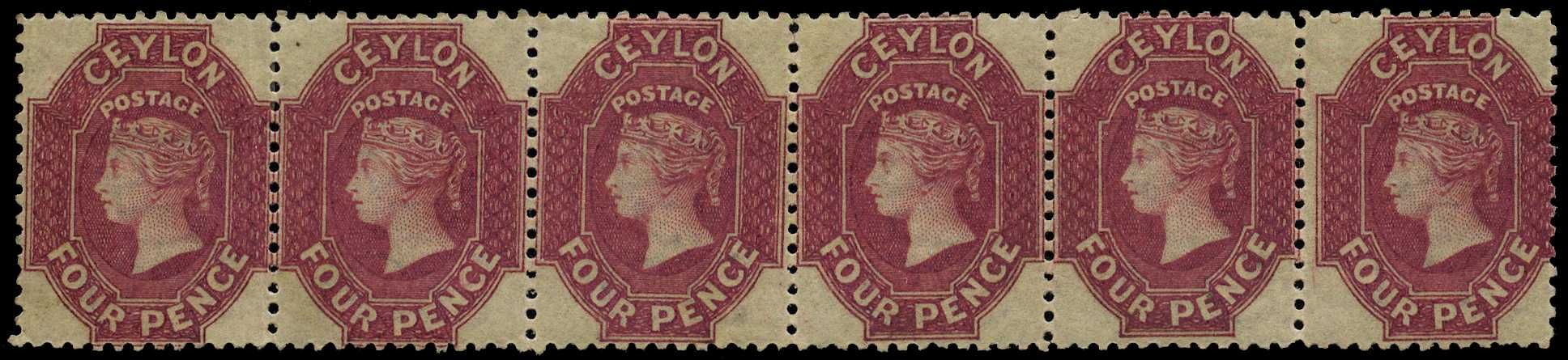 1867-70 4d rose-carmine, wmk. crown...