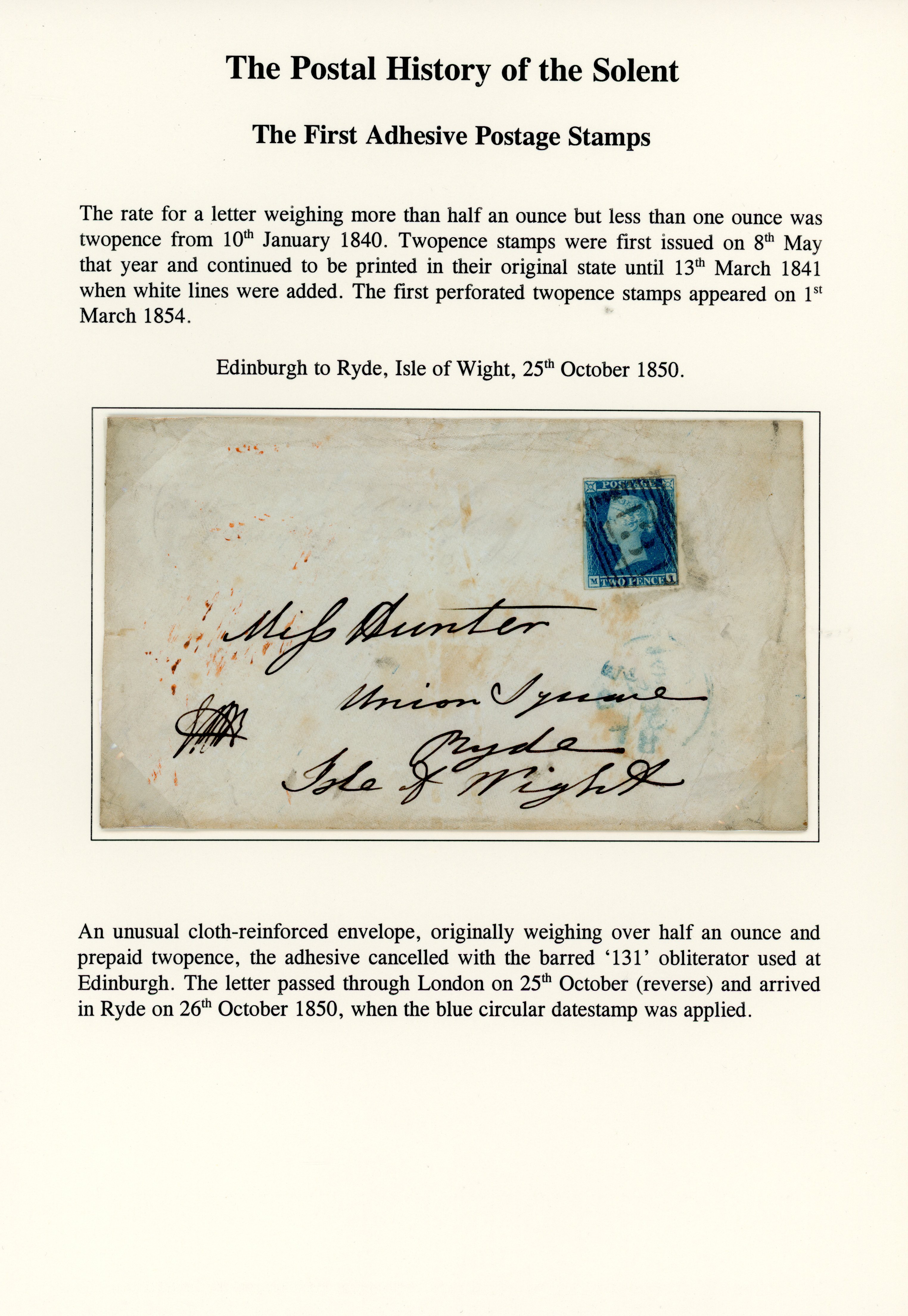 Great Britain 1840-1900 selection of postal history written up on pages