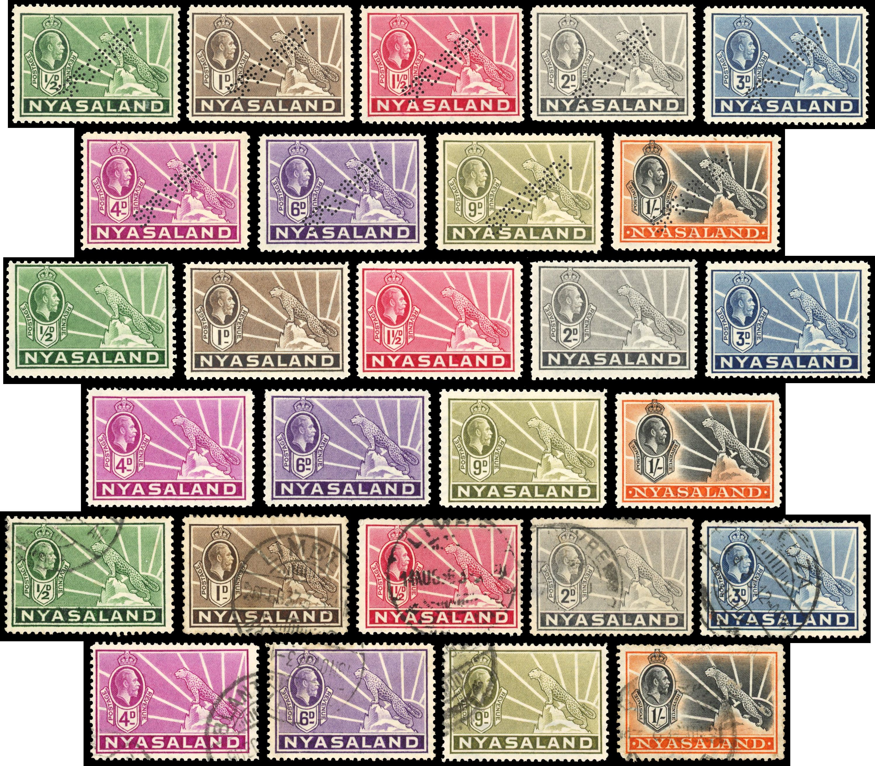 Nyasaland 1934-64 collection mint, used and Specimens