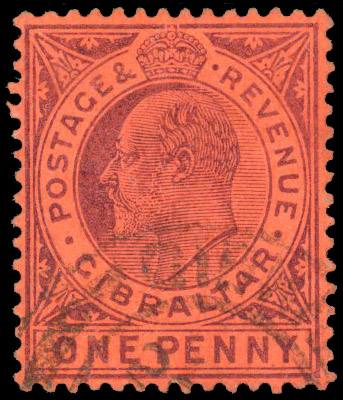 1903 MCA 1d dull purple/red, variety ‘WATERMARK INVERTED’, fine used