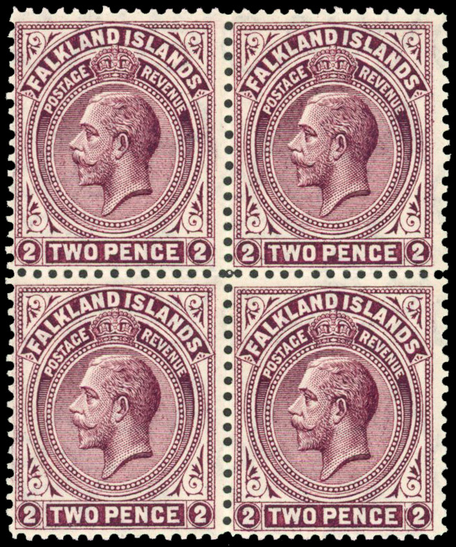 Falkland Islands SG 62b block mint