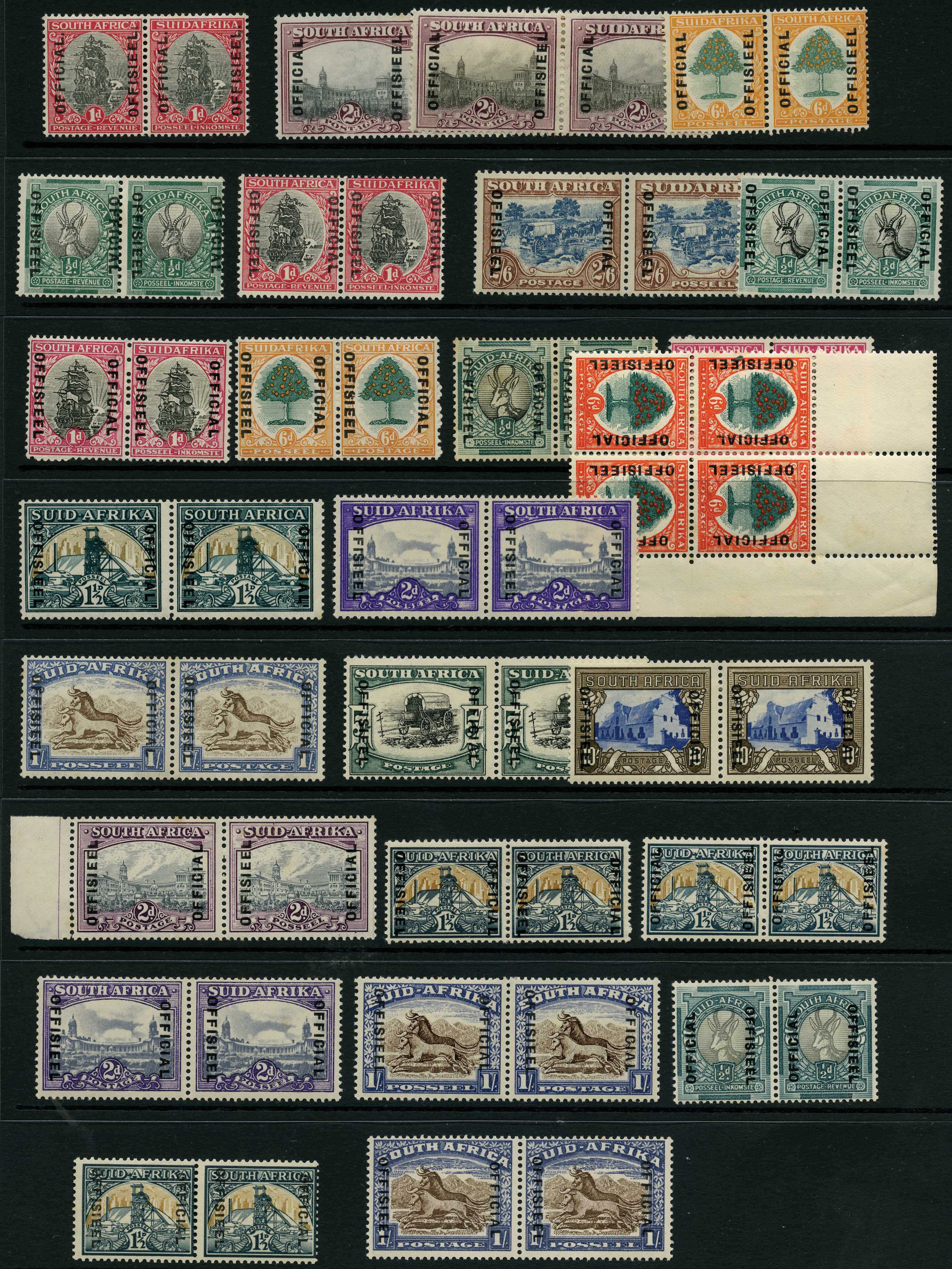 1926-54 Official stamps bi-lingual...