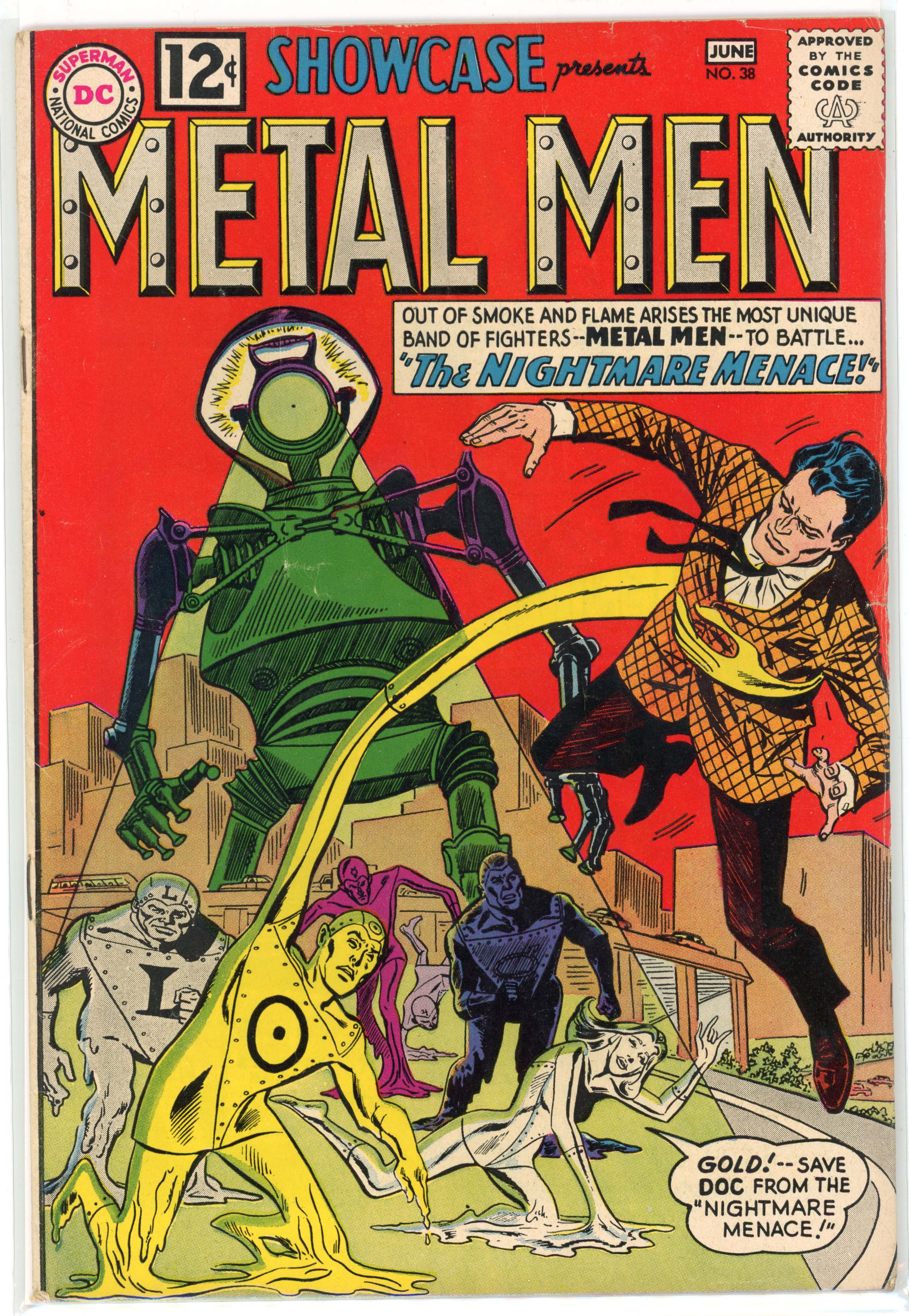 Showcase #38 (DC Comics 1962) Second appearance of Metal Men