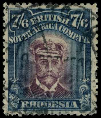 1917-20 7/6d Head Die IIIA, perf 15. Fine...