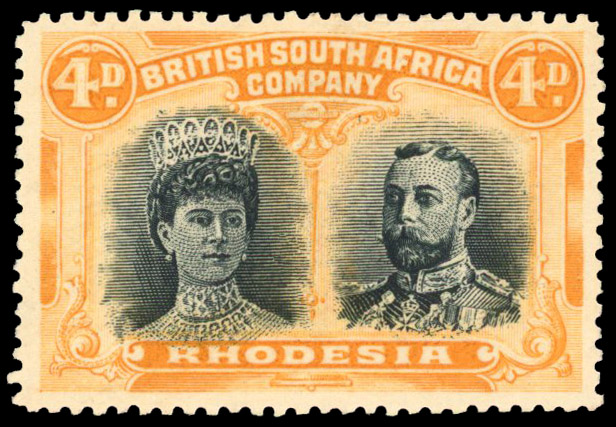 RSC F 4d blue-black and yellowish orange #1 mint