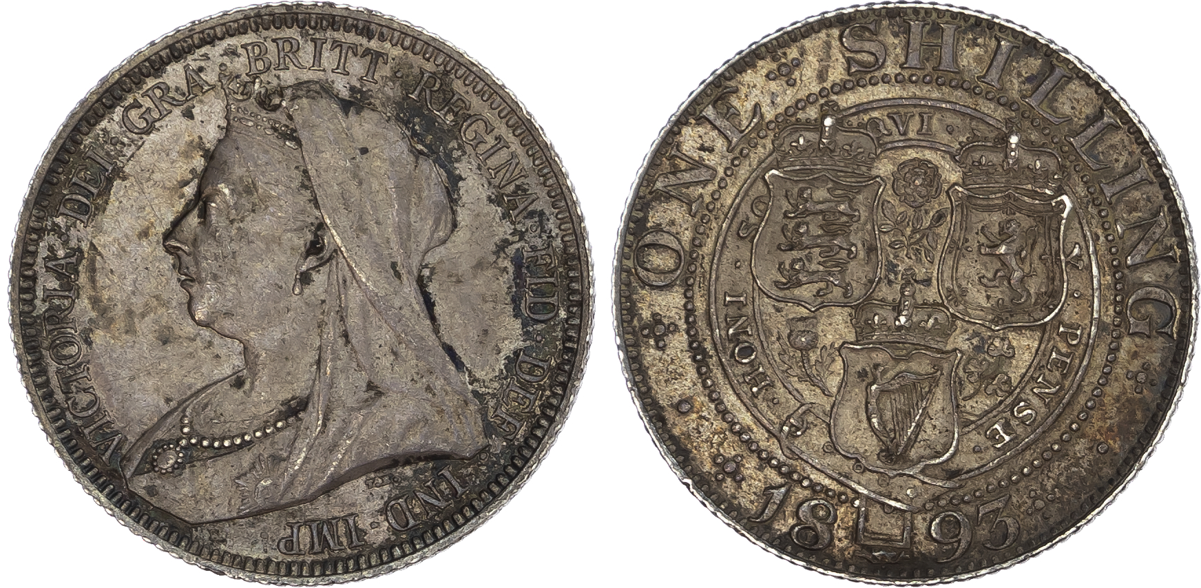 Great Britain. Victoria AG Shilling. 1893. 