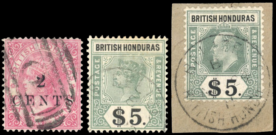 British Honduras 1865-1932 collection used