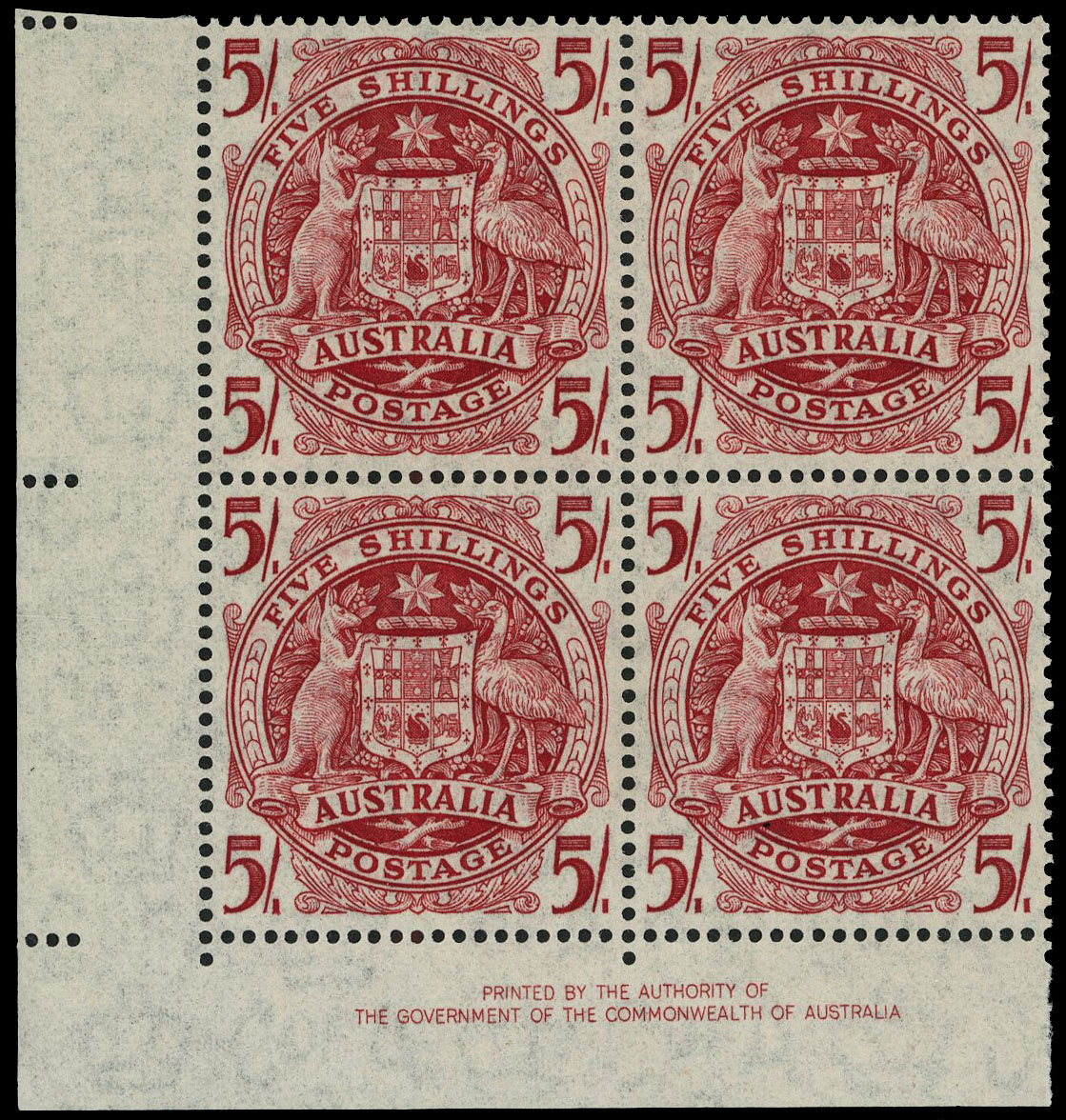 Australia SG 224ab imprint block mint
