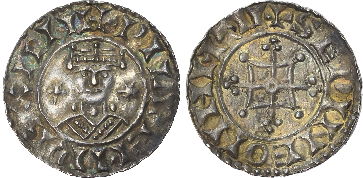 William I ‘the Conqueror’ (1066-1087), AR Penny, ‘Two Stars’ Type, 1074-1077, Northampton mint, moneyer Sæwine, +PILLEM …