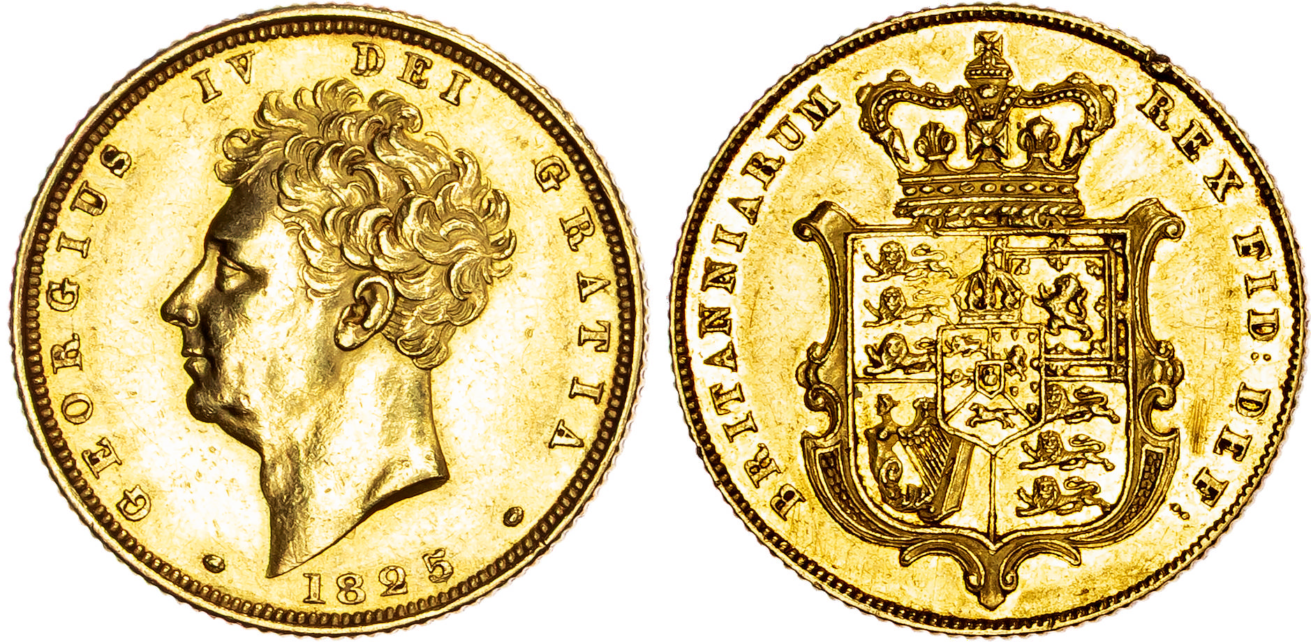 George IV (1820-1830), AV Sovereign, 1825.