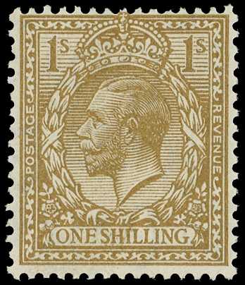 1924-6 Block Cypher 1/- bistre-brown...