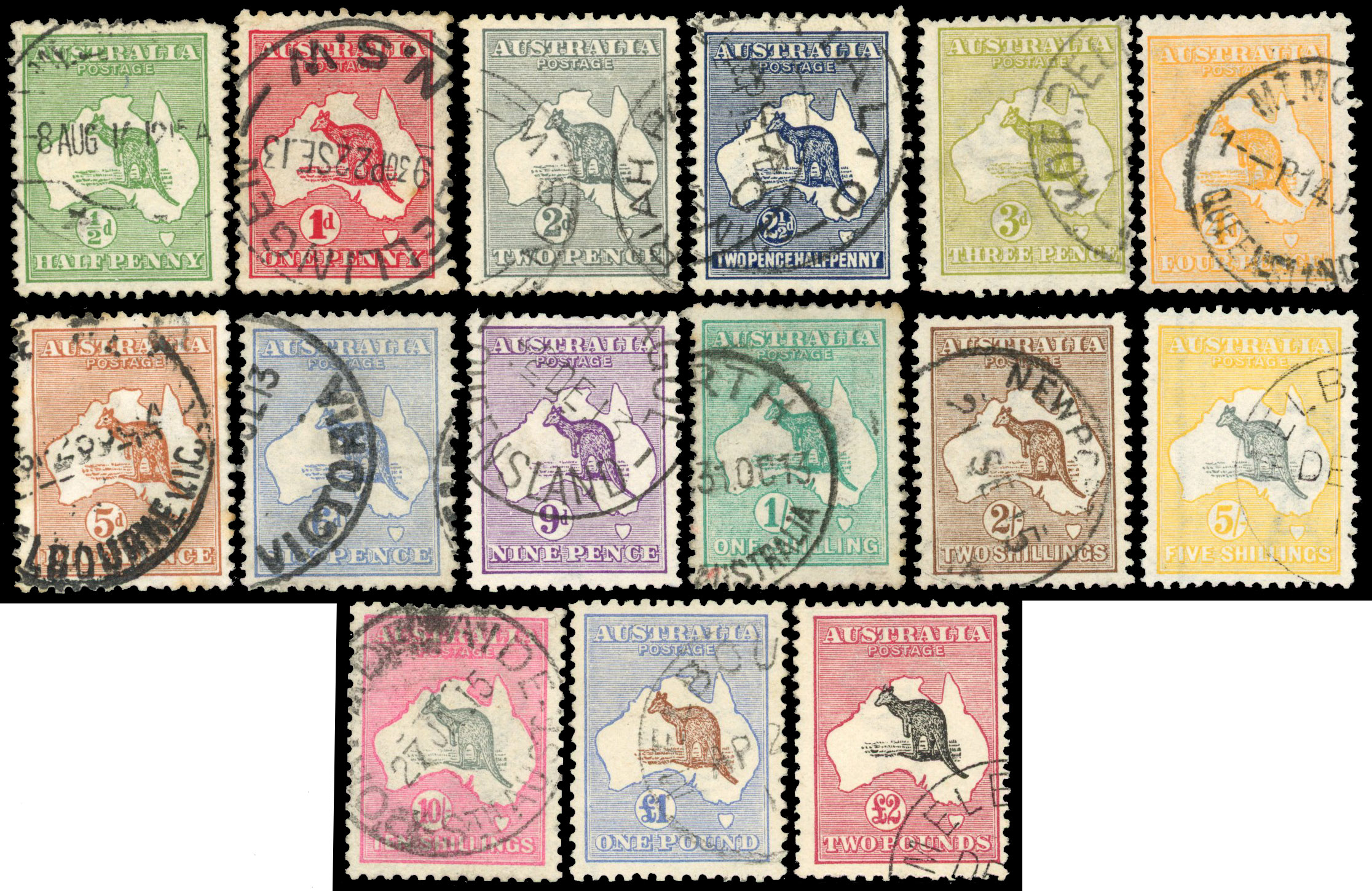 Australia SG 1-16 used