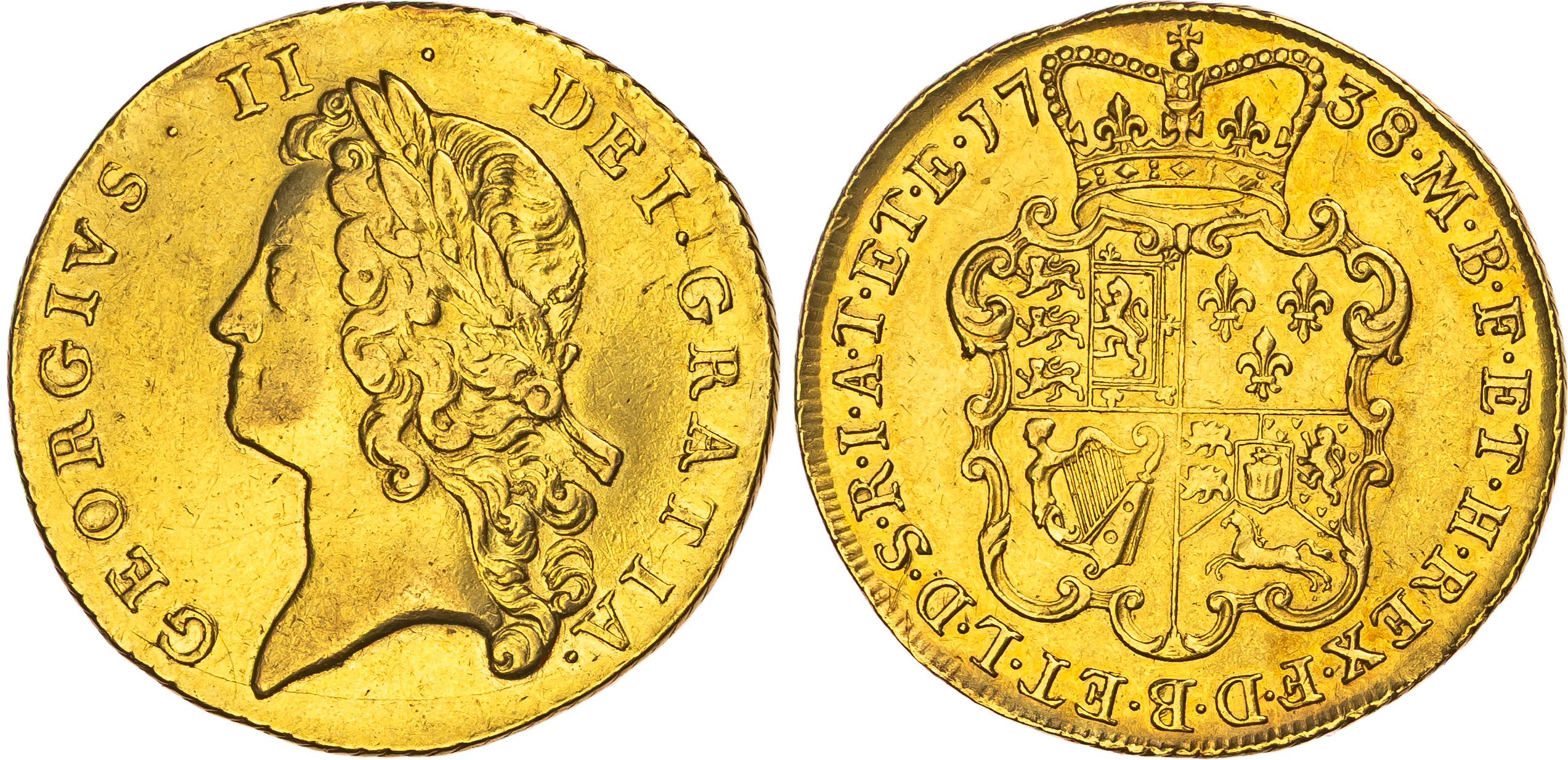 George II (1738-1760), Two-Guineas, 1738.