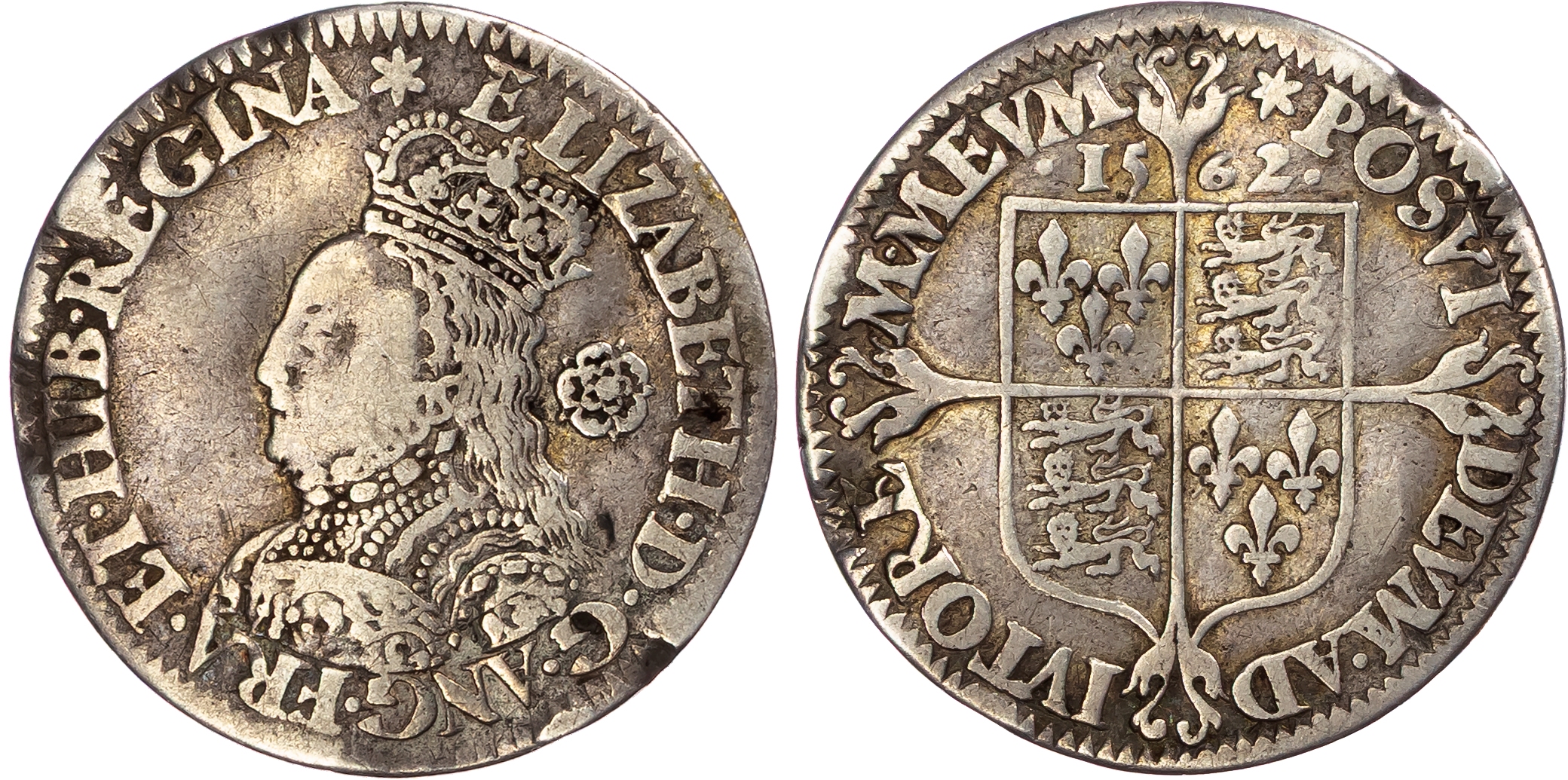 Elizabeth I (1558-1603), Milled Coinage, AR Sixpence, 1562, London (Tower) mint, mm. star.