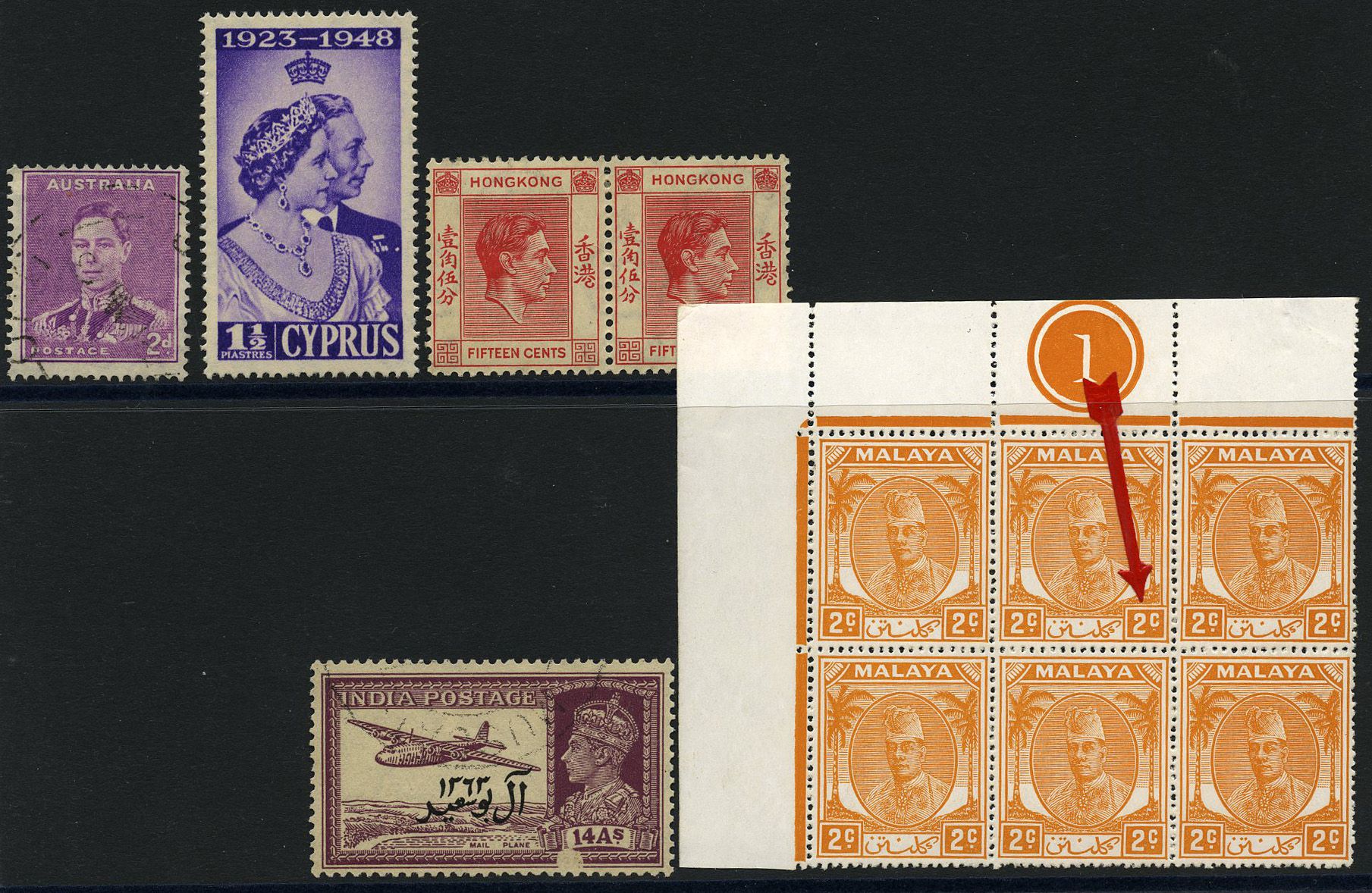 KG VI small variety selection with Australia...