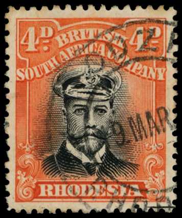1917-20 4d Head Die IIIB, perf 15. Fine...