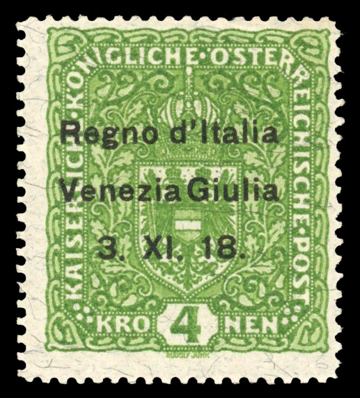 Venezia Giulia 1918 4k green unmounted o.g.