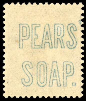 1881 1d lilac die II (16 dots) with “PEARS' SOAP.” advertisement on back in blue
