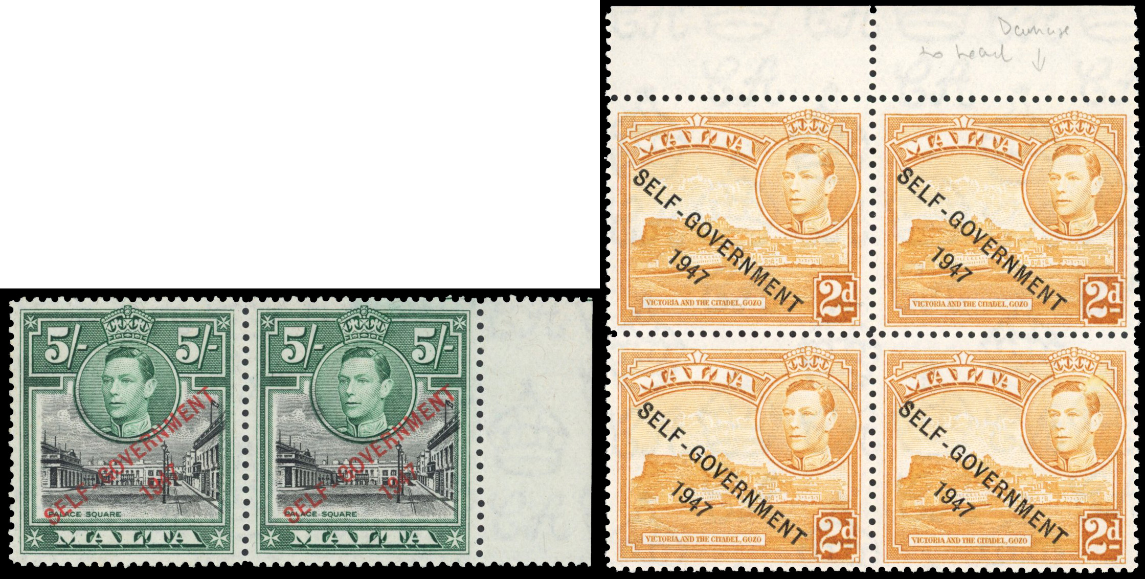 Malta SG 247a pair mint