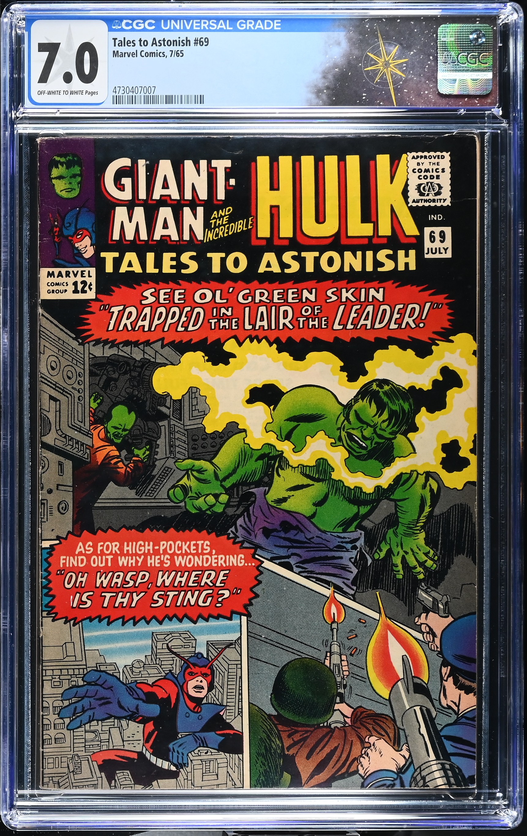 Tales to Astonish #69 CGC 7.0 Last Giant-Man and Wasp in Title (Marvel Comics, 1965) Off-White to White Pages