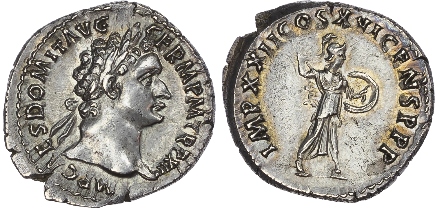 Domitian (AD 81-96) AR Denarius, Rome, AD 95, 3.47g. 