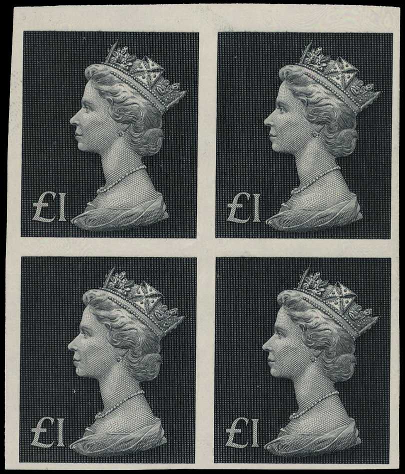 1970-72 £1 bluish black, part top marginal...