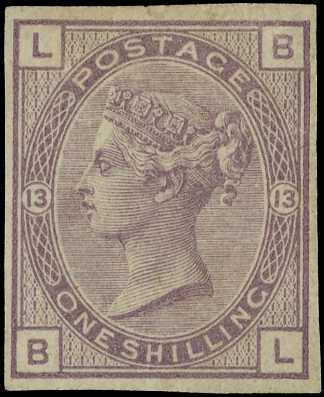 1882 1/- purple Plate 13 (BL)...