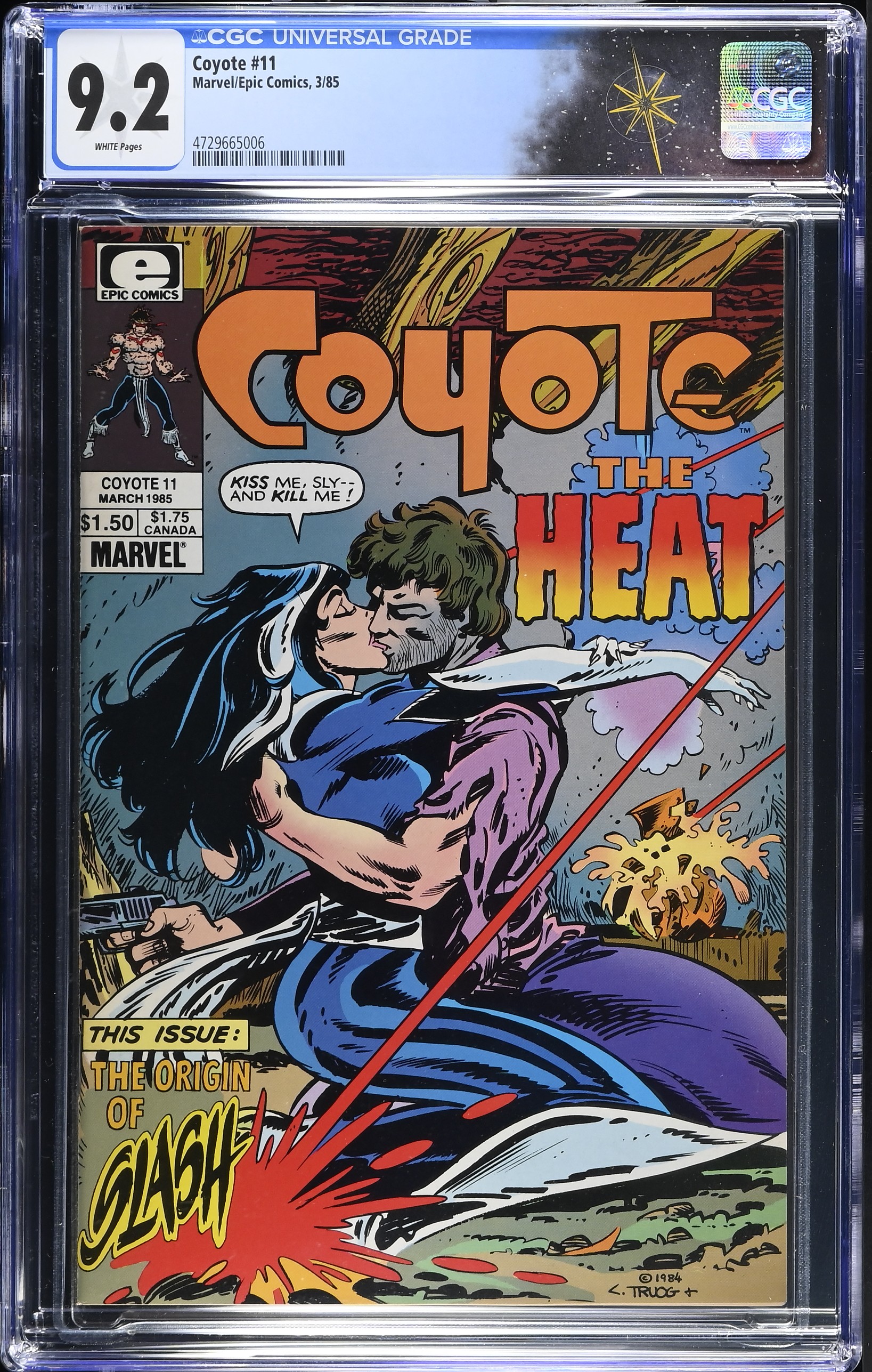 Coyote #11 CGC 9.2 1st Published Art by Todd McFarlane (Marvel/Epic Comics, 1985) White Pages