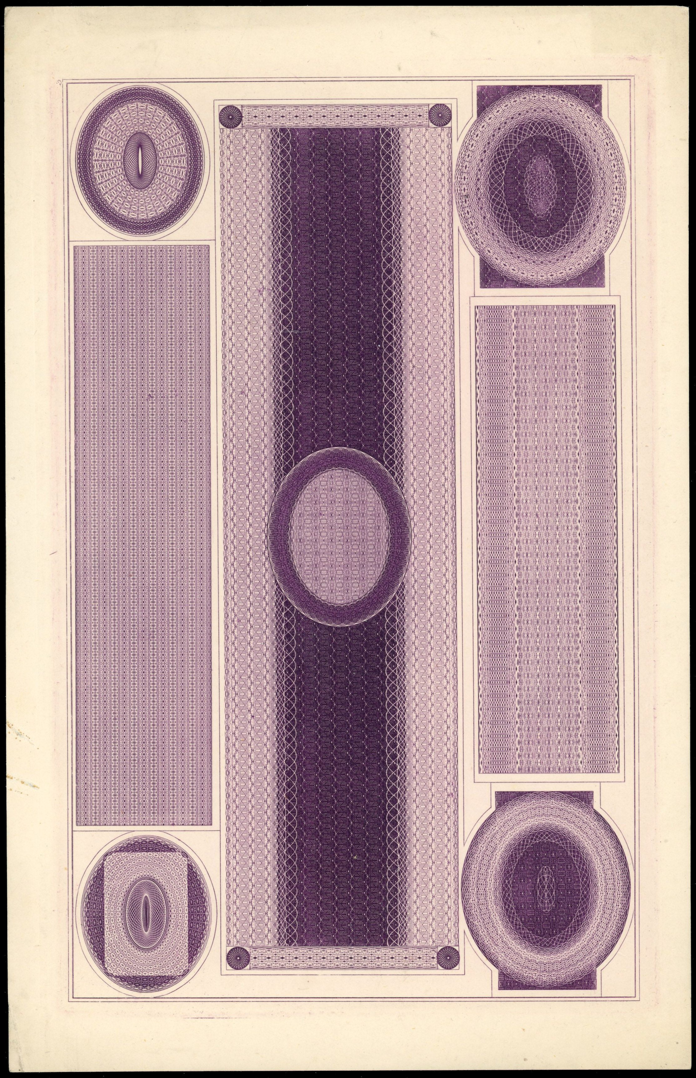 GB 1838 Background trial - 1936 reprint in purple, Spec. DP9c.