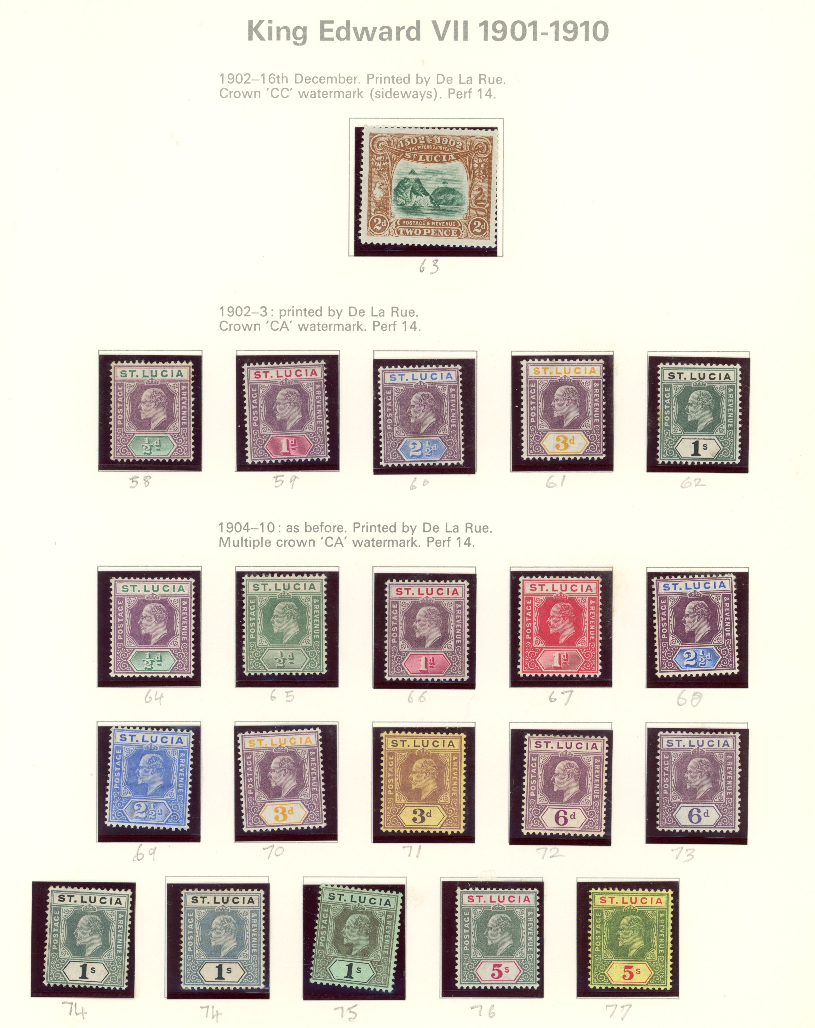 St Lucia 1860-1935 collection