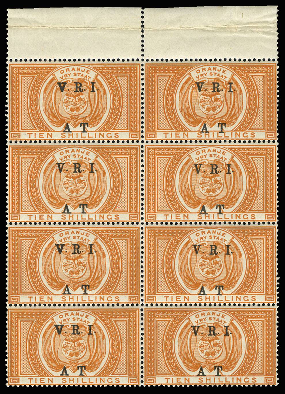 O.F.S. SG T47/a 1900 10s Telegraph marginal B8 u/m