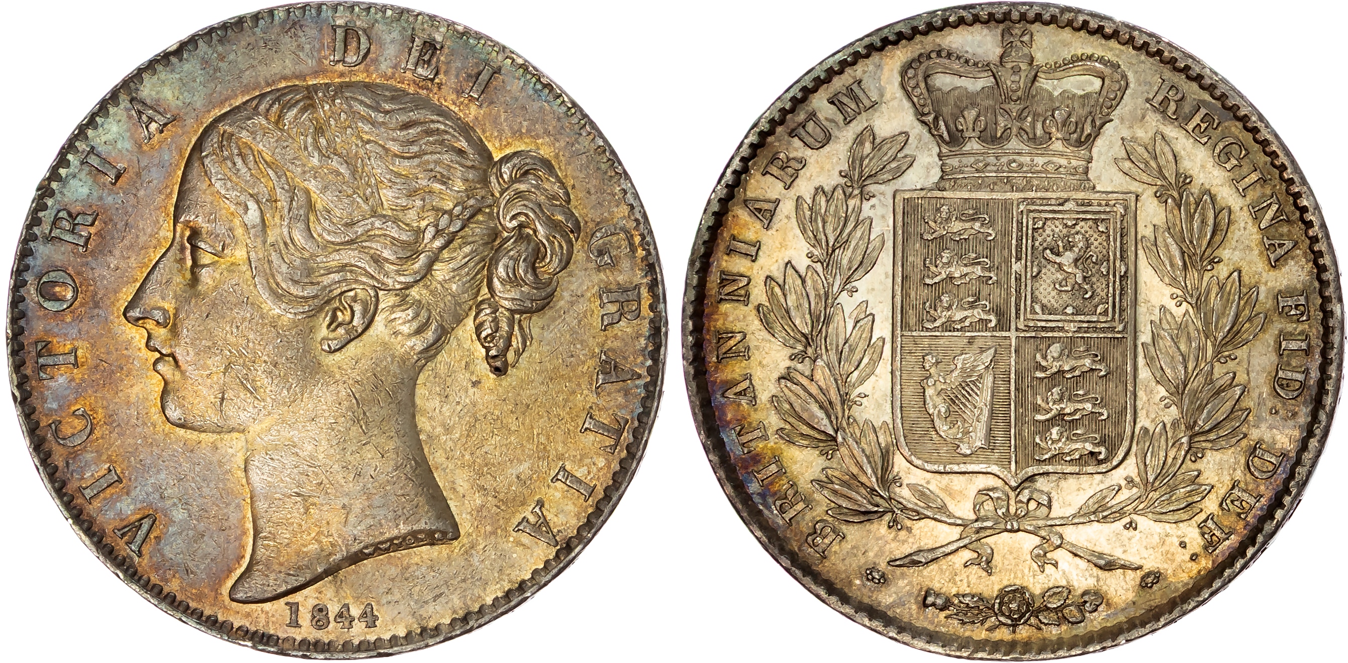Victoria (1837-1901), Crown, 1844, VIII.