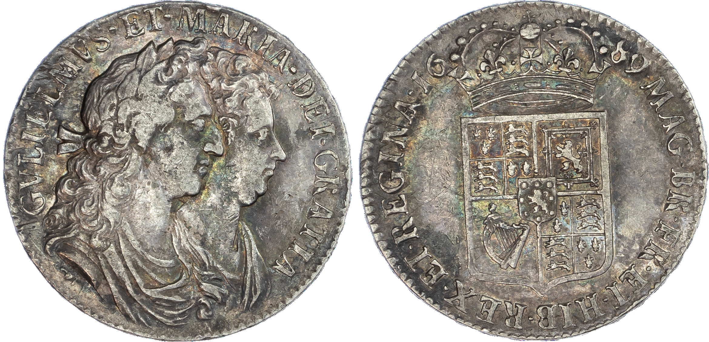William and Mary (1689‑94), Halfcrown, 1689, PRIMO