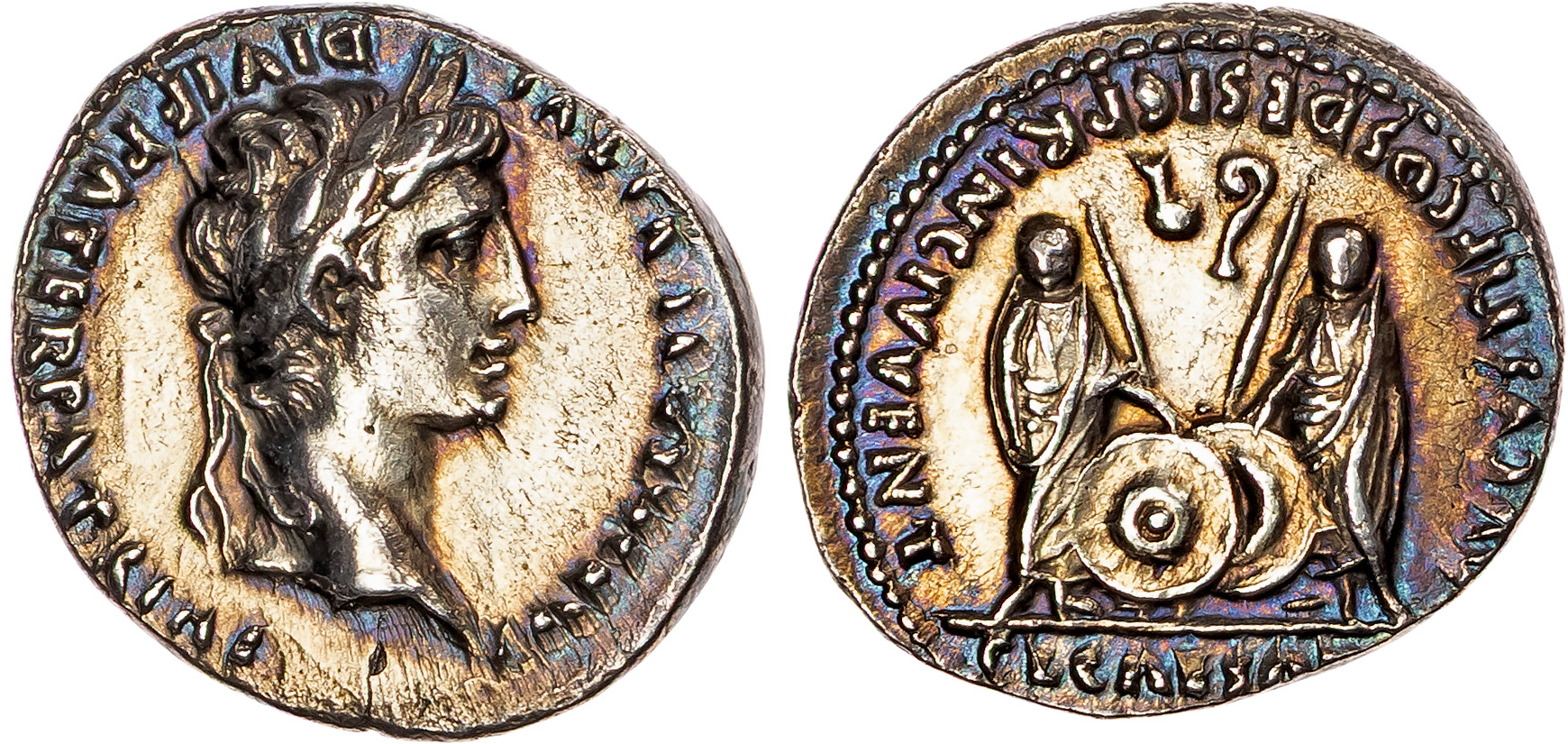 Augustus (27 BC – AD 14) AR Denarius, Lugdunum, 3.80g. 