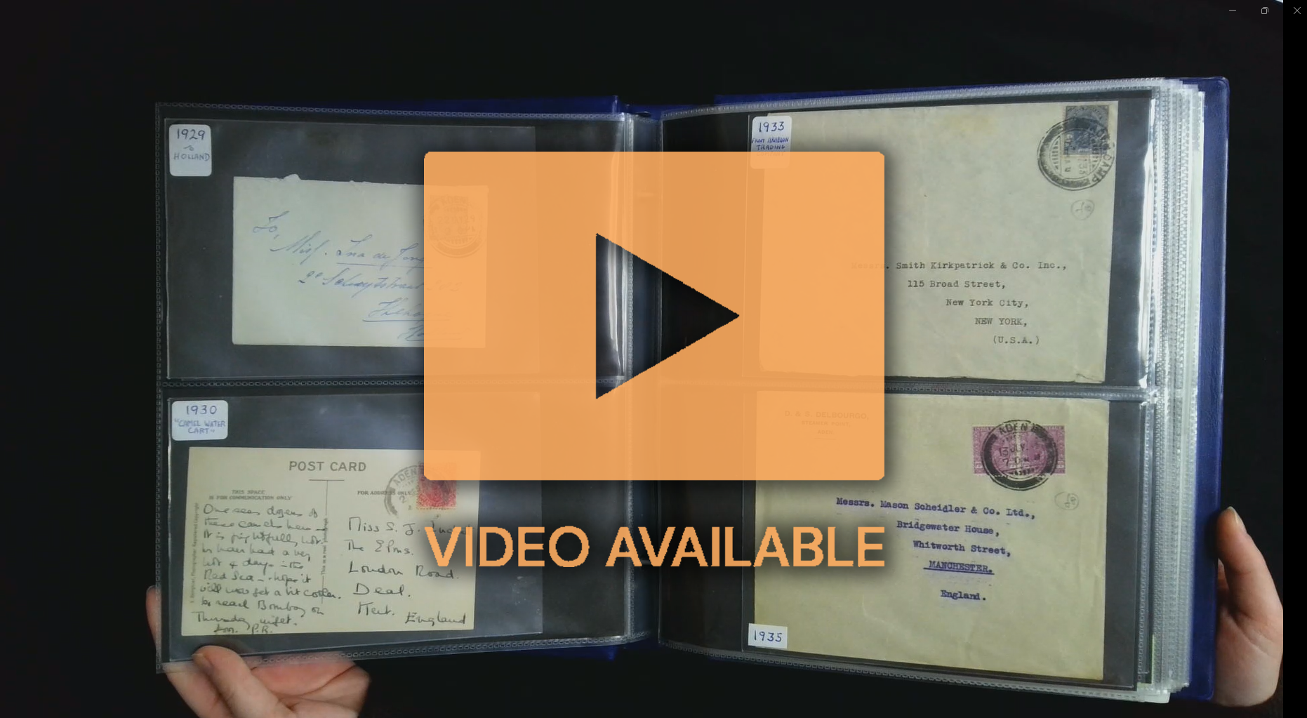 Aden Postal History collection