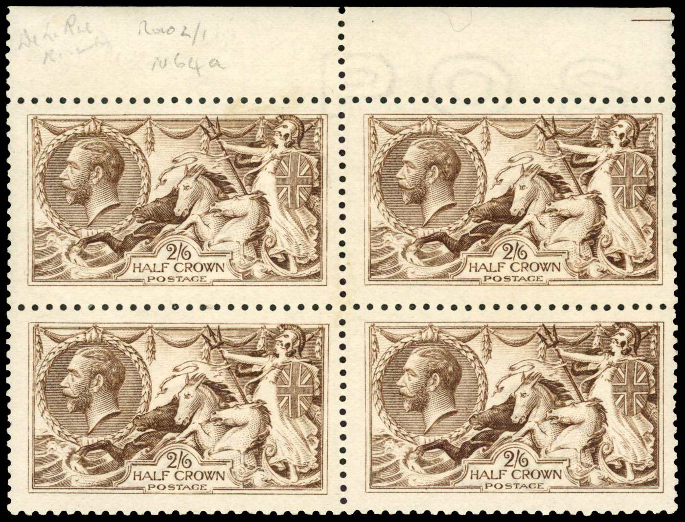 Great Britain SG 407a in block of four 