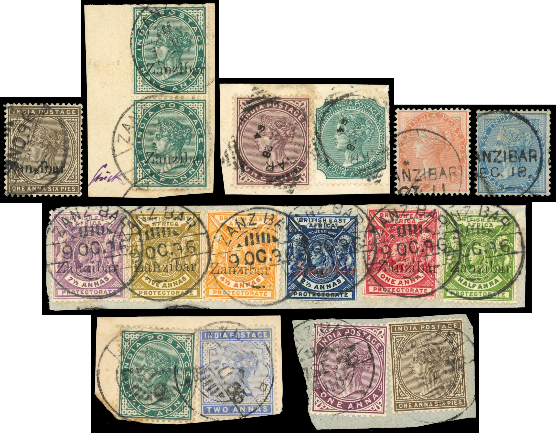 Zanzibar 1866-1896 group used