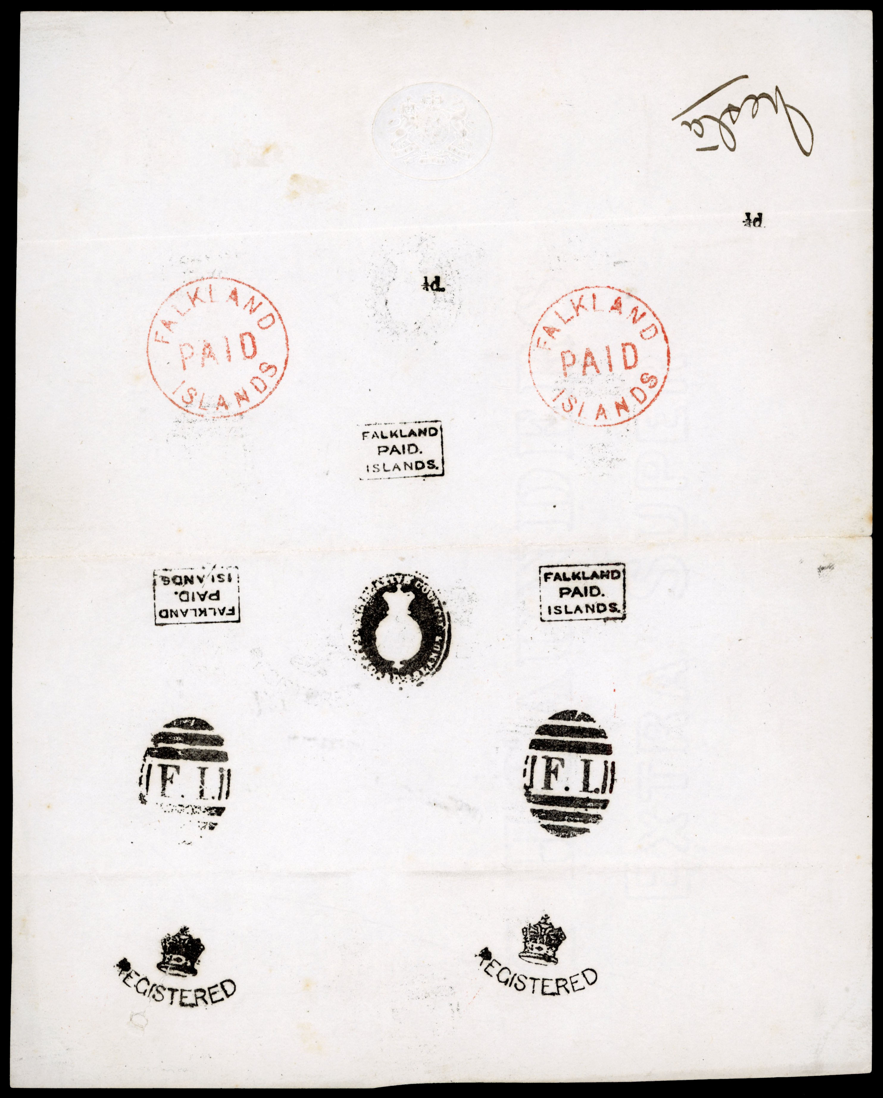 Falkland Islands 1890s souvenir sheet 