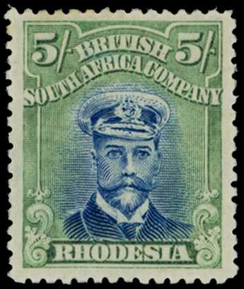 1922-3 5/- Head Die IIIB, perf 14, white...