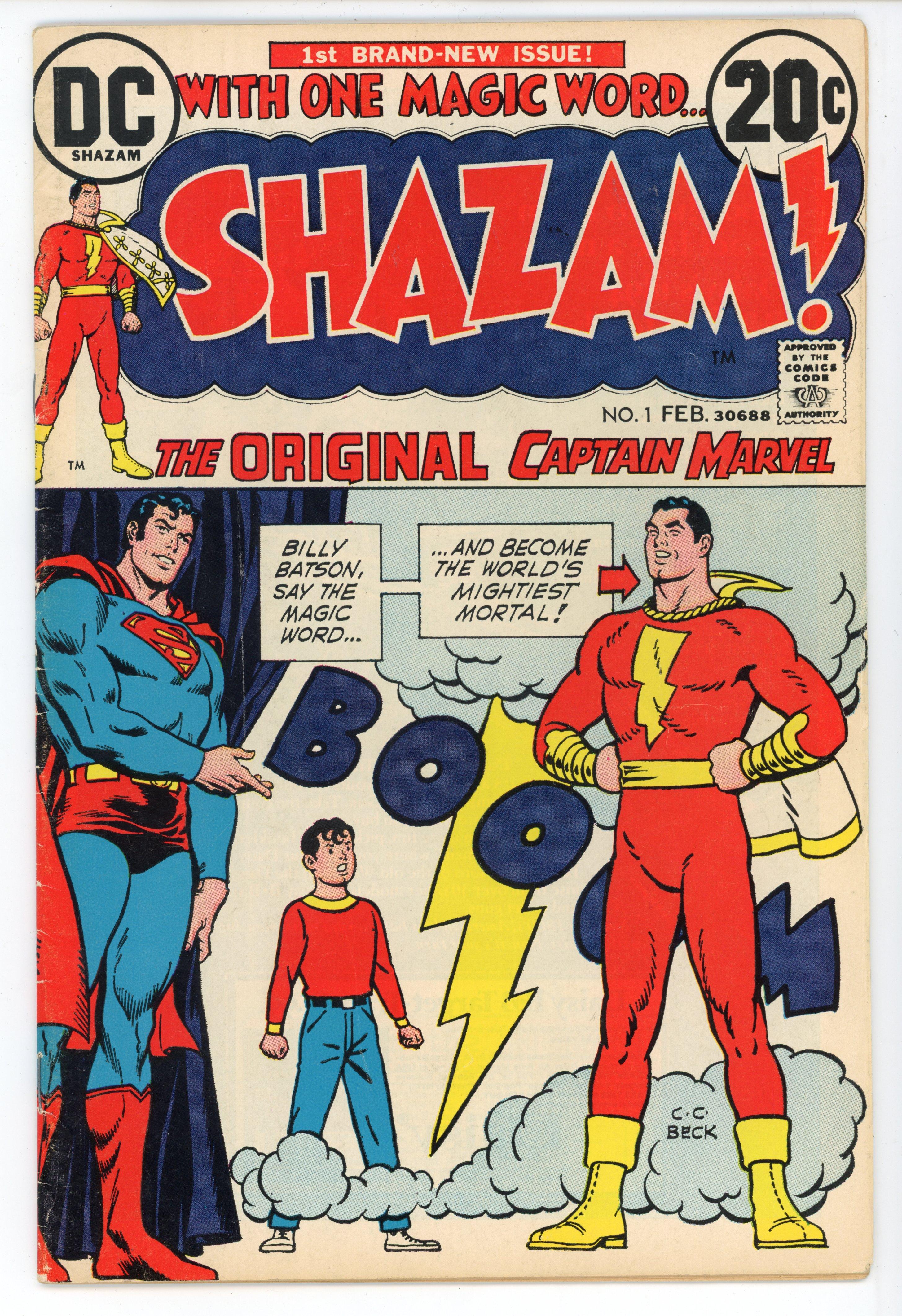 Shazam #1 (DC Comics, 1973) First Captain Marvel in DC Comics and first appearance since the Golden Age