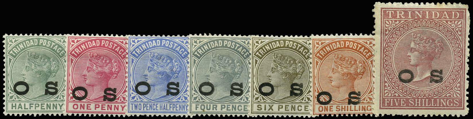 Trinidad 1894 Set of 7 POG SG O1/7