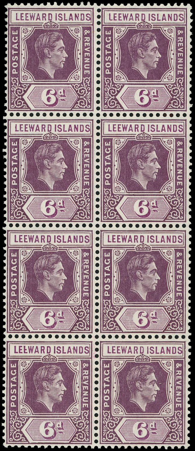 Leeward Islands SG 109b, ba block mint