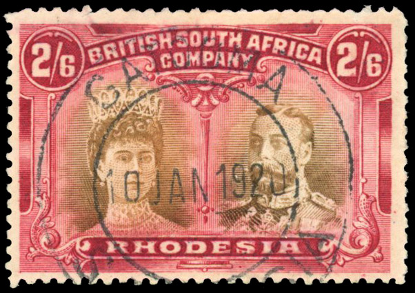 RSC C 2s6d brown and (aniline) brown-lake, used with rare Gatooma cds