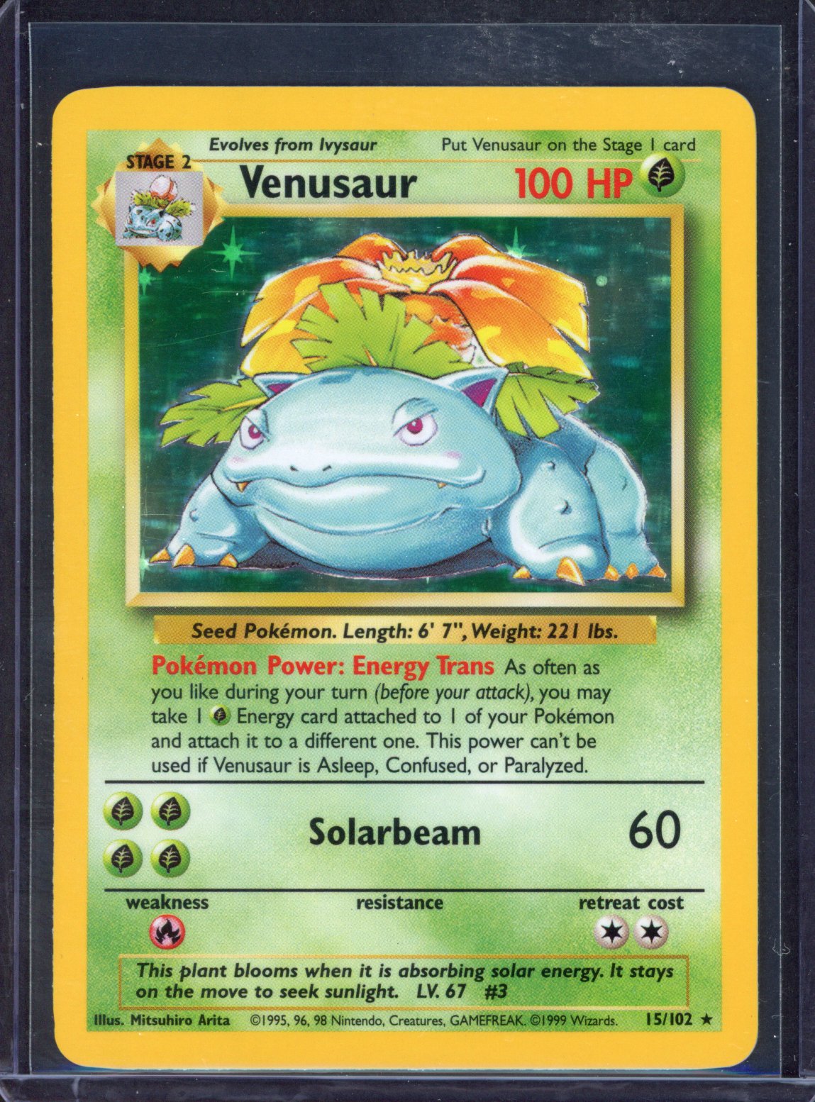 Venusaur Holo #15/102 - Base Set (Ungraded) - Near Mint